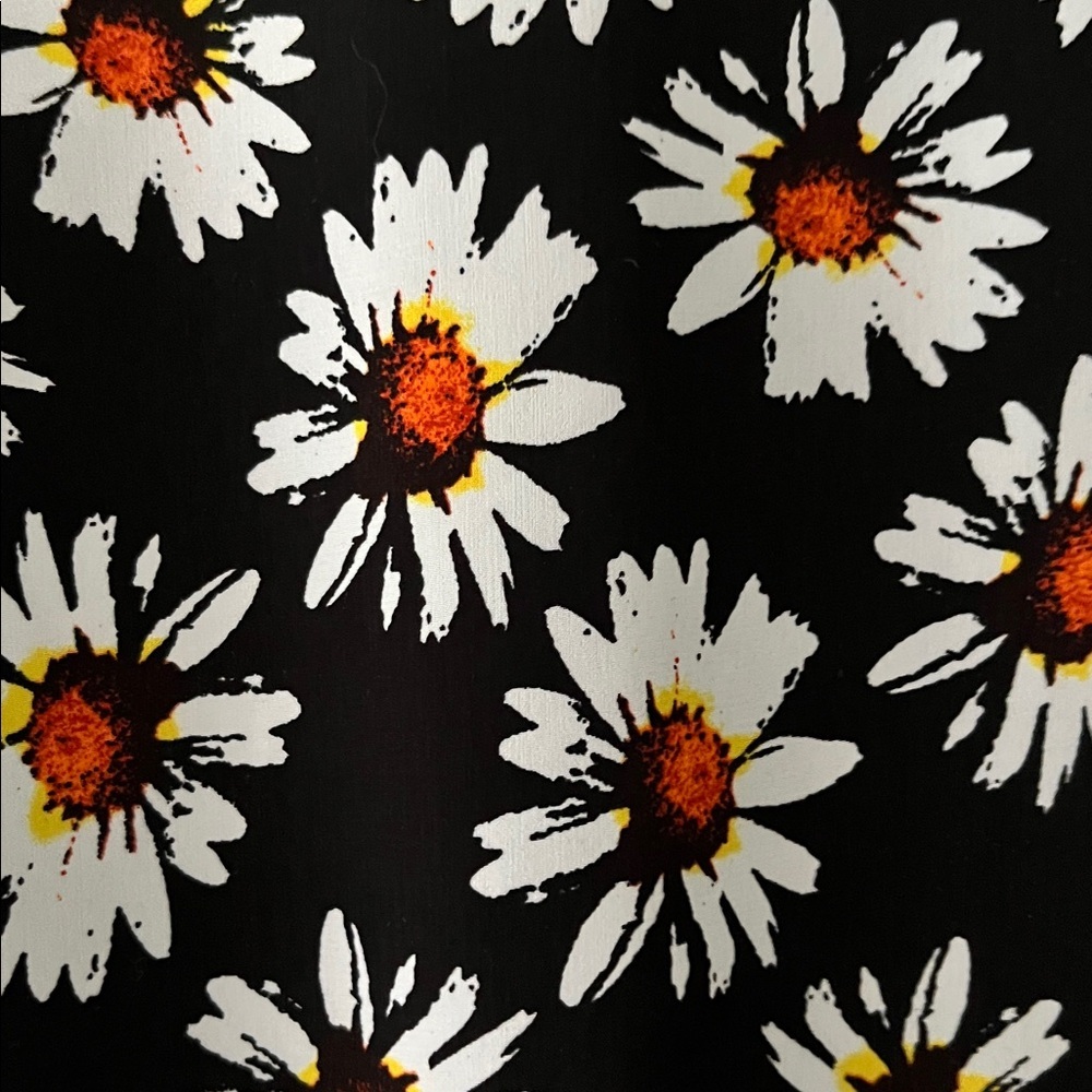 Wet Seal black jacket with white daisies. Size Small. - Picture 6 of 9